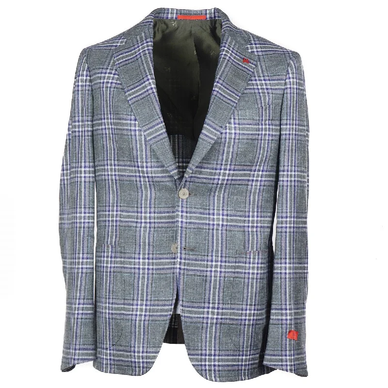 Isaia 'Capri' Wool-Silk-Linen Sport Coat Monochromatic All Monochromatic All