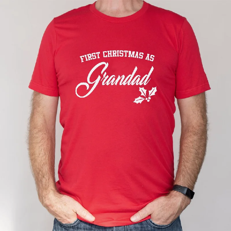 First Christmas As Grandad Classic Script T-shirts Relaxed Men's Beach Relaxed Men's Beach First Christmas As Grandad Classic Script T-shirts Relaxed Men's Beach Relaxed Men's Beach