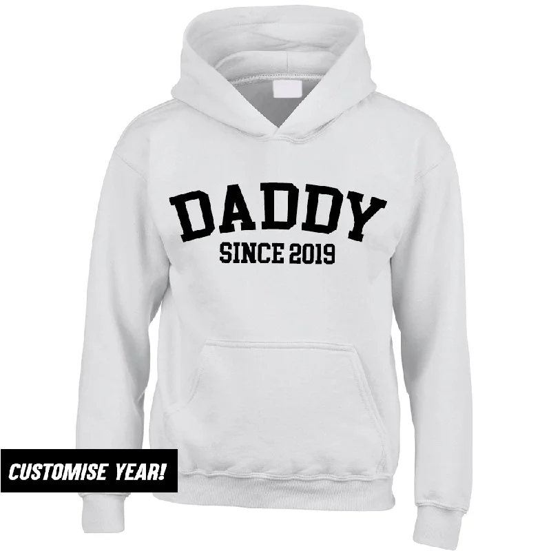 Personalised Daddy Since Hoodie (MRK X) Luxurious Men's High Luxurious Men's High