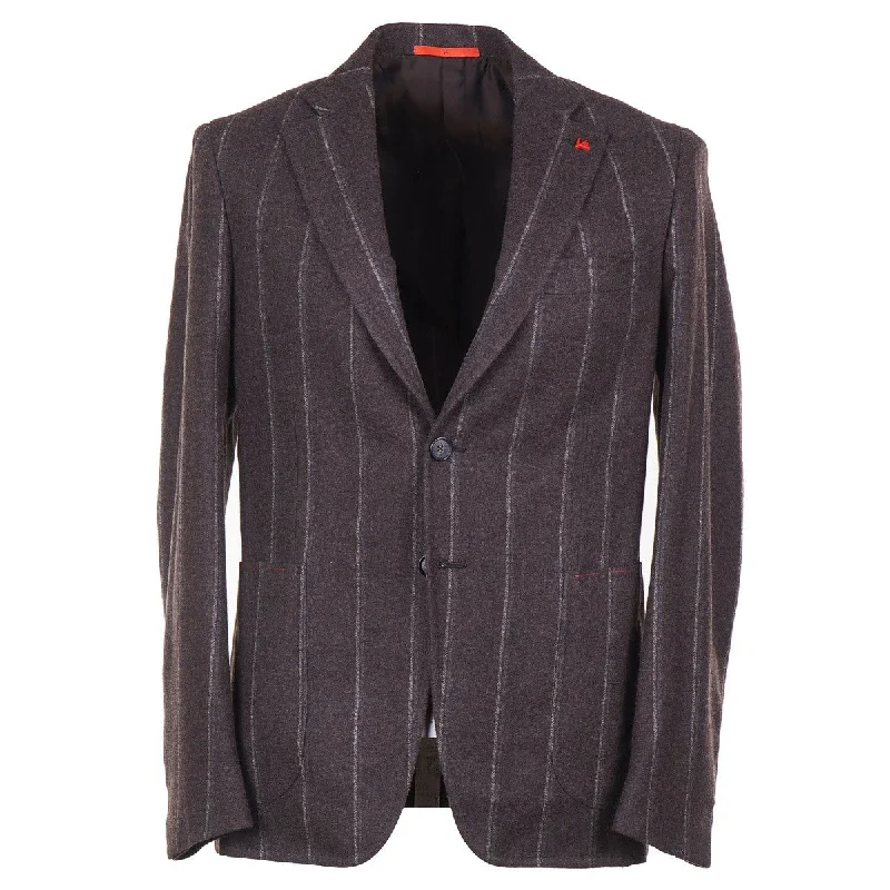 Isaia Soft Flannel Wool-Cashmere Suit Gym Gym
