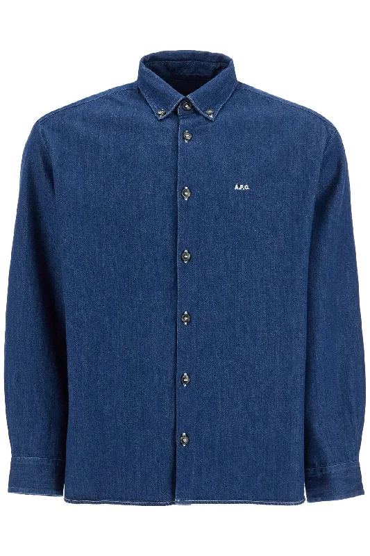 A.P.C. "lightweight denim mathias shirt Traditional Men's Wool Traditional Men's Wool
