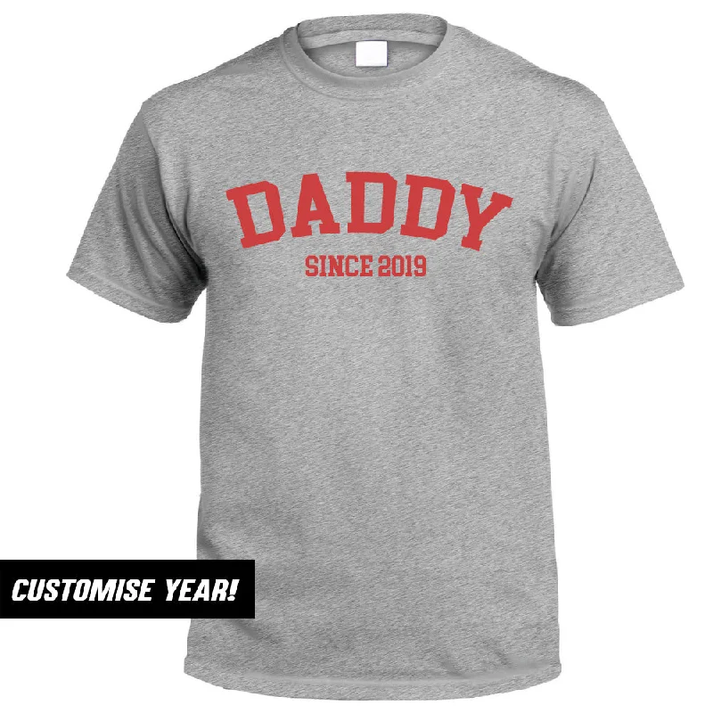 Personalised Daddy Since T-Shirt (MRK X) Casual Men's Japanese Casual Men's Japanese Personalised Daddy Since T-Shirt (MRK X) Casual Men's Japanese Casual Men's Japanese