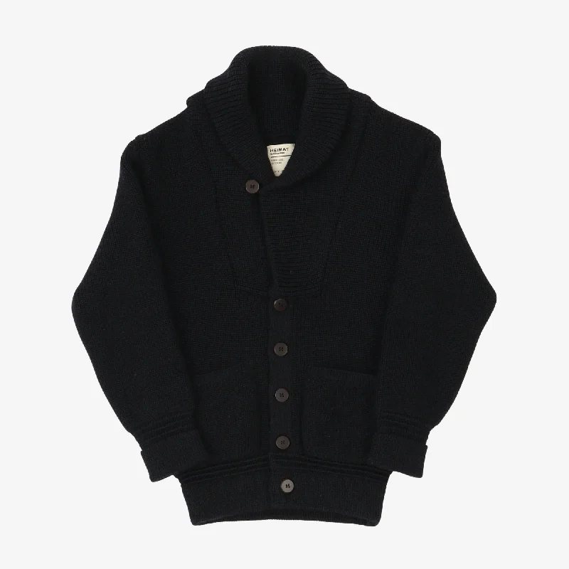 Wool Shawl Collar Cardigan Cool Men's Distressed Cool Men's Distressed