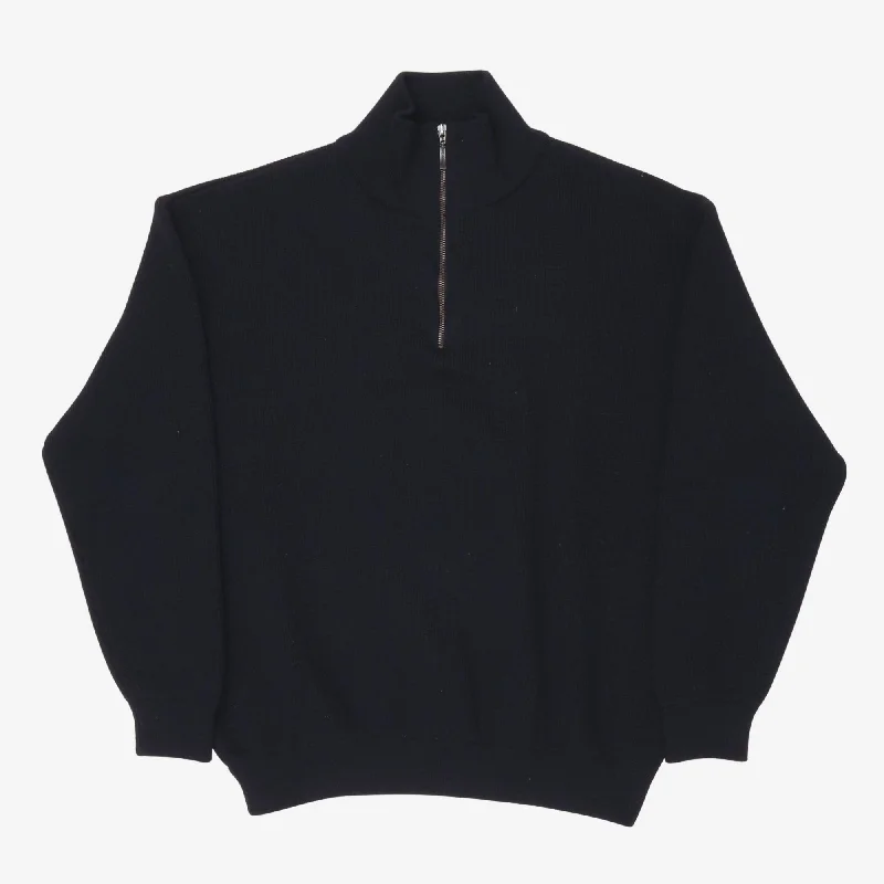 Quarter Zip Knitted Jumper Cool Men's Distressed Cool Men's Distressed