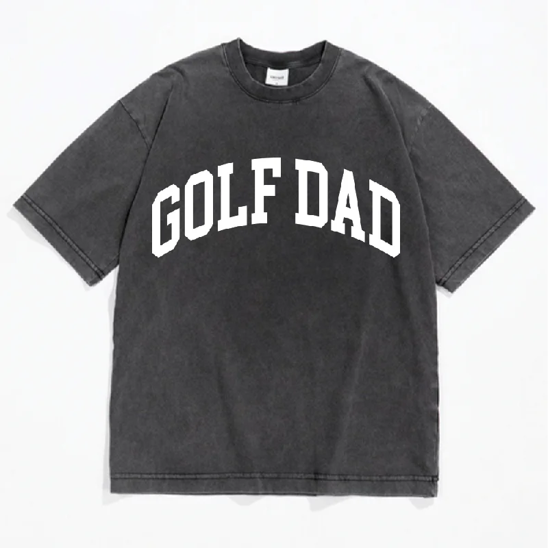 Golf Dad College Acid Wash Oversized Dad T-shirt Sharp Men's Italian Sharp Men's Italian