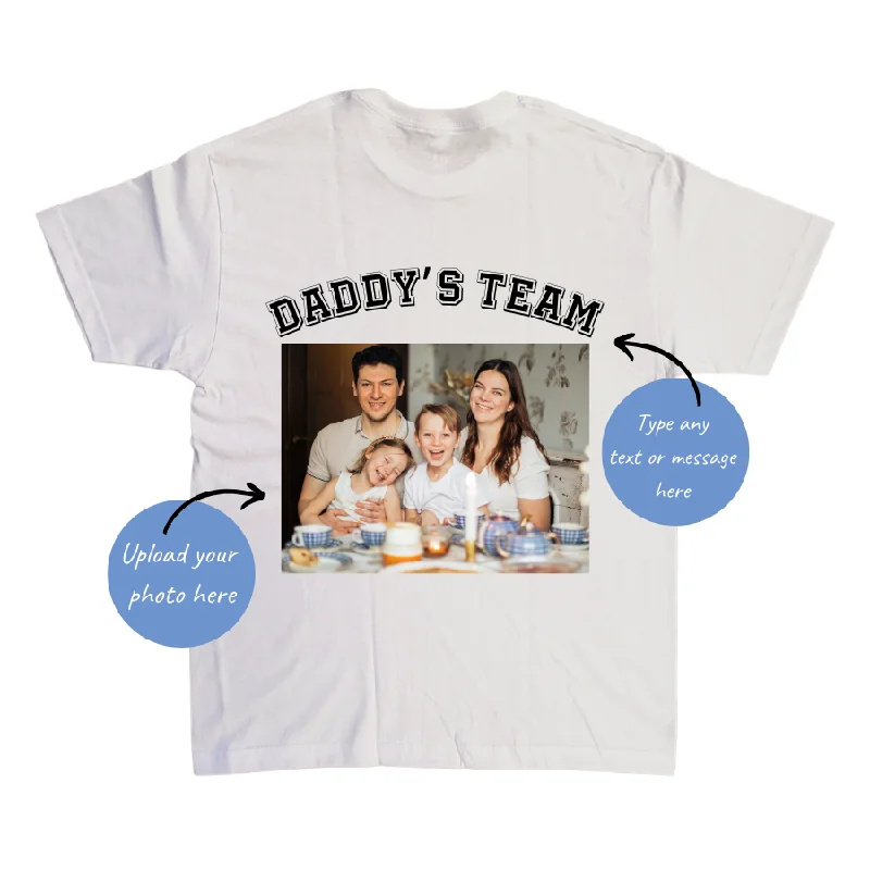 MyCustom Daddy's Team Photo & Text T-Shirt Gym Gym