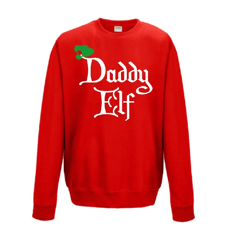 Daddy Elf Red Sweatshirt (MRK X) Streetwear Style Streetwear Style