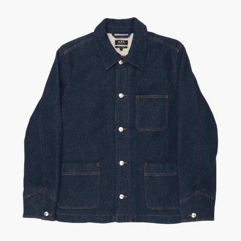 Axel Faux Shearling Lined Denim Jacket Sporty Men's Tennis Sporty Men's Tennis