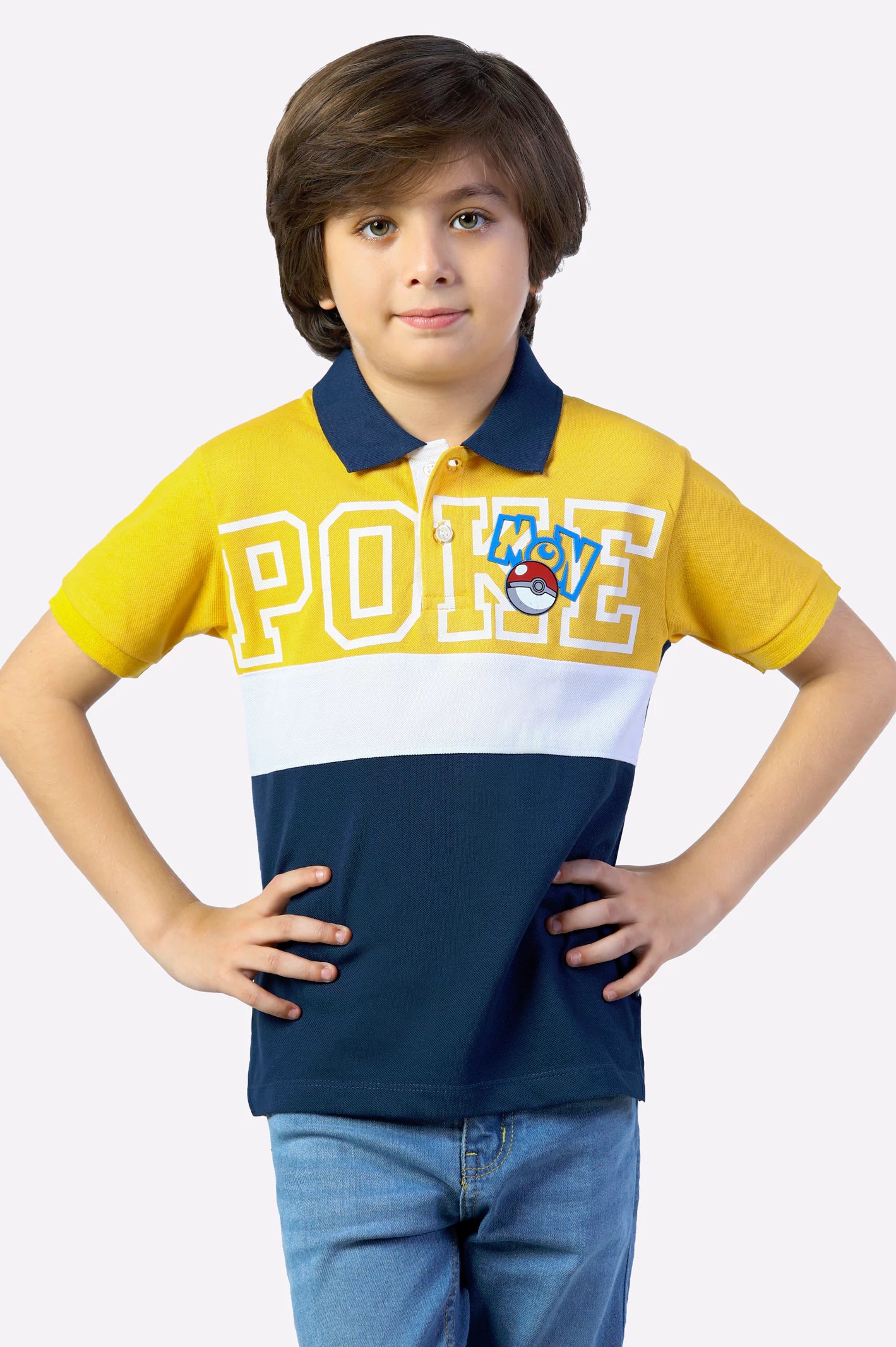 Pokemon Graphic Print Polo Bold Men's Animal Bold Men's Animal