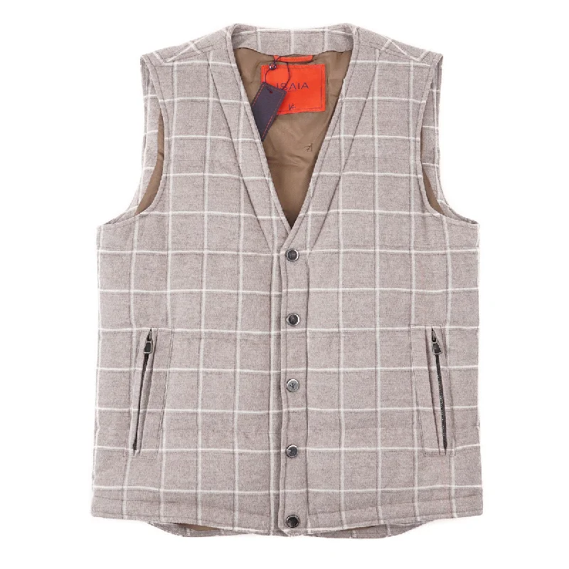 Isaia Quilted Wool-Cashmere Vest Monochromatic Office Style Monochromatic Office Style Isaia Quilted Wool-Cashmere Vest Monochromatic Office Style Monochromatic Office Style