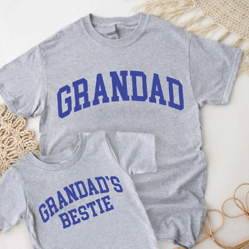 Grandad & Grandad's Bestie College Matching Grey/Blue T-shirts Modern Men's Geometric Modern Men's Geometric Grandad & Grandad's Bestie College Matching Grey/Blue T-shirts Modern Men's Geometric Modern Men's Geometric