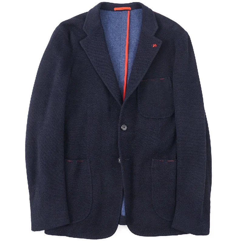 Isaia Deconstructed Pique Knit Sport Coat Business Business