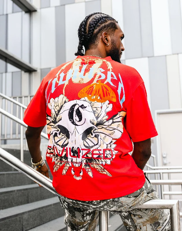Civilized Dead Skull Tee Earthy Men's Sustainable  Earthy Men's Sustainable 