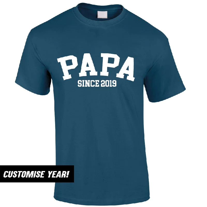 Personalised Papa Since T-Shirt (MRK X) Stylish Men's Neon Stylish Men's Neon