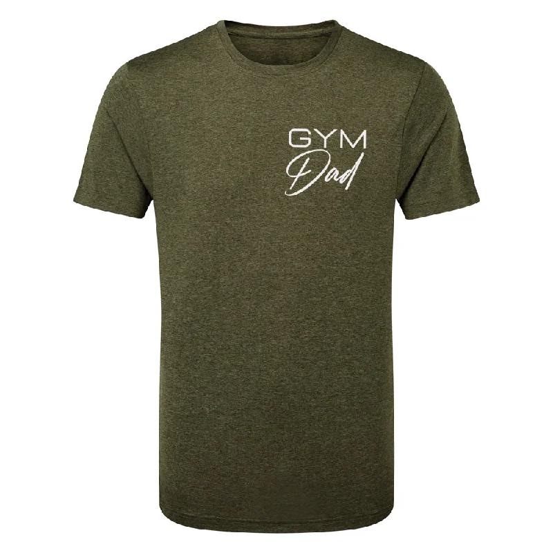 Gym Dad Logo Performance Tee Casual Men's Loose Casual Men's Loose