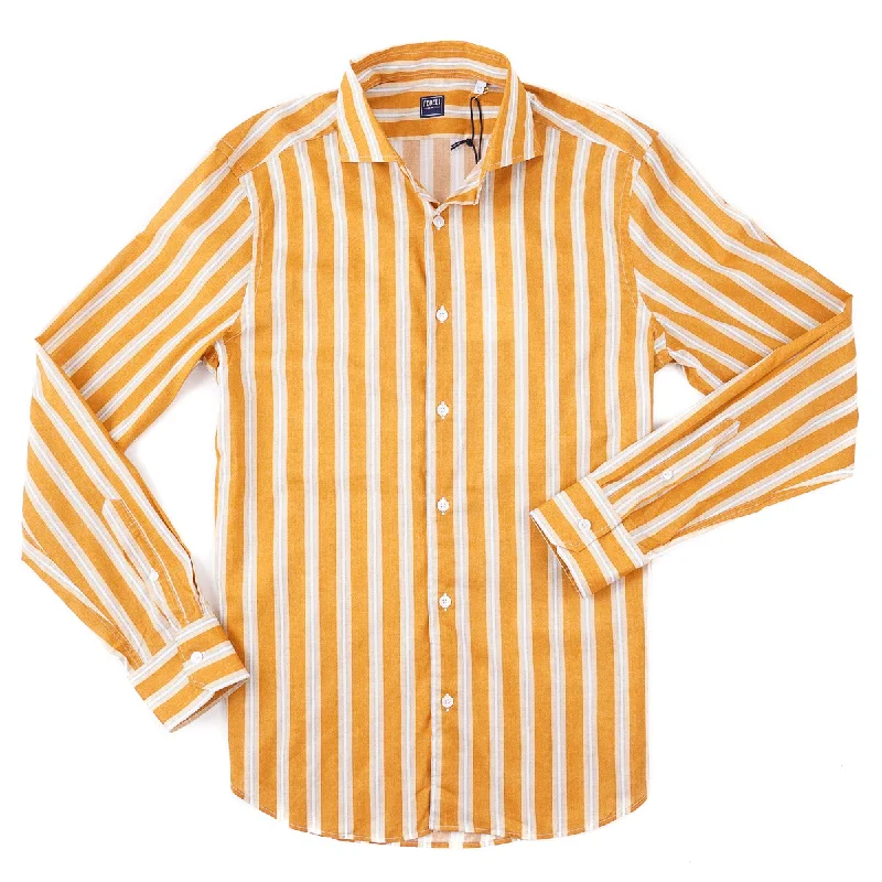 Fedeli Lightweight Printed Cotton Shirt Organic Organic