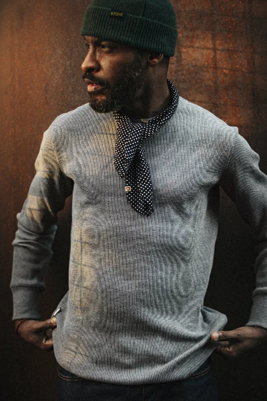 &SONS Base Waffle Crew Neck Grey Marl Artistic Men's Avant Artistic Men's Avant