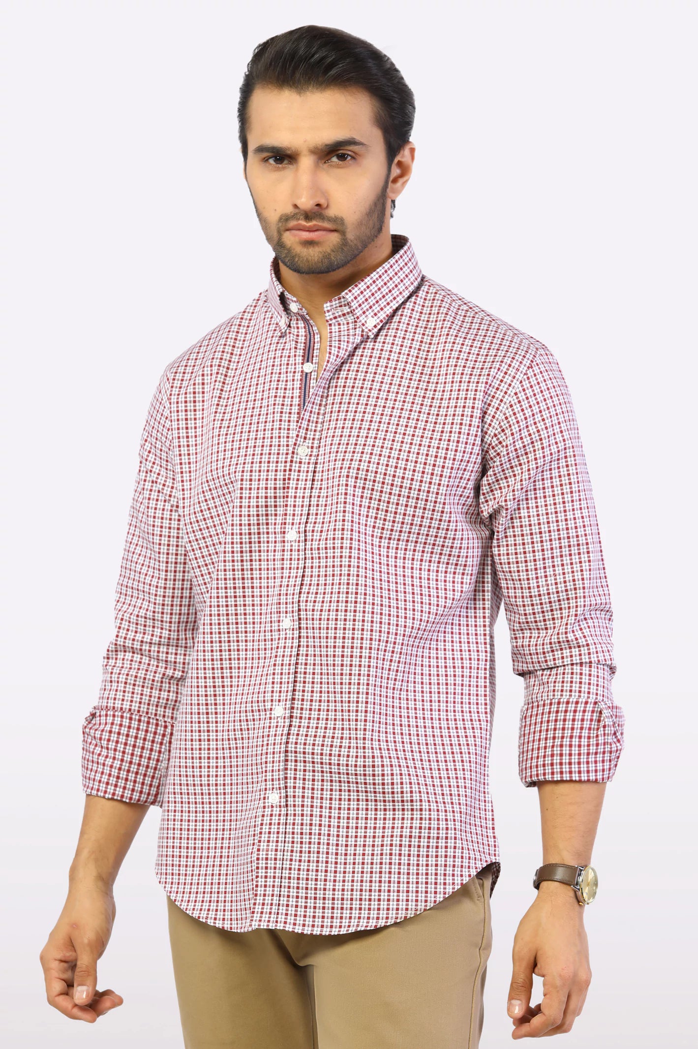 Multicolor Tattersall Check Casual Shirt Masculine Men's  Masculine Men's 