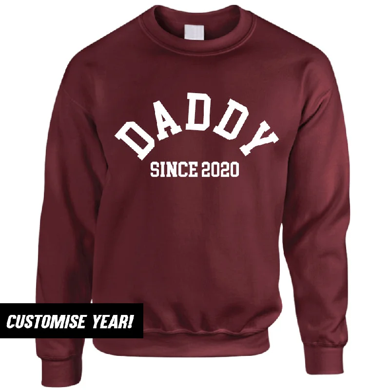 Personalised Daddy Since Sweatshirt (MRK X) Laid Laid