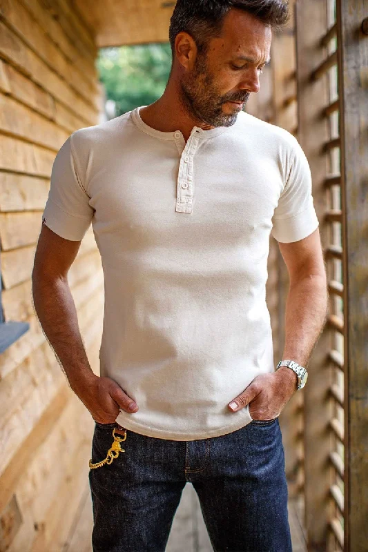 The New Elder Henley Short Sleeve Shirt Raw Gym Gym