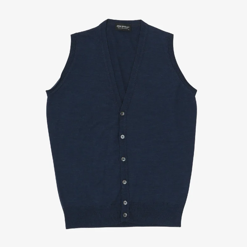 Merino Sleeveless Cardigan Streetwear Style Streetwear Style