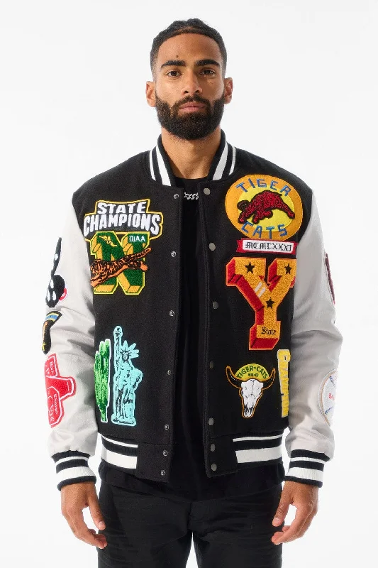 Empire City Varsity Jacket (Black) Unique Men's Patch Unique Men's Patch