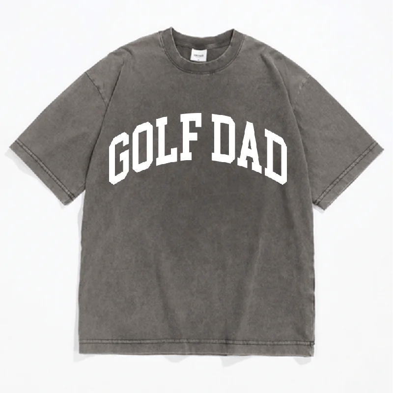 Golf Dad College Acid Wash Oversized Dad T-shirt Edgy Men's Punk Edgy Men's Punk