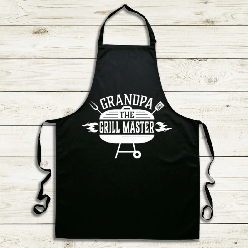 Grandpa Grill Master Black Apron Casual Men's Loose Casual Men's Loose