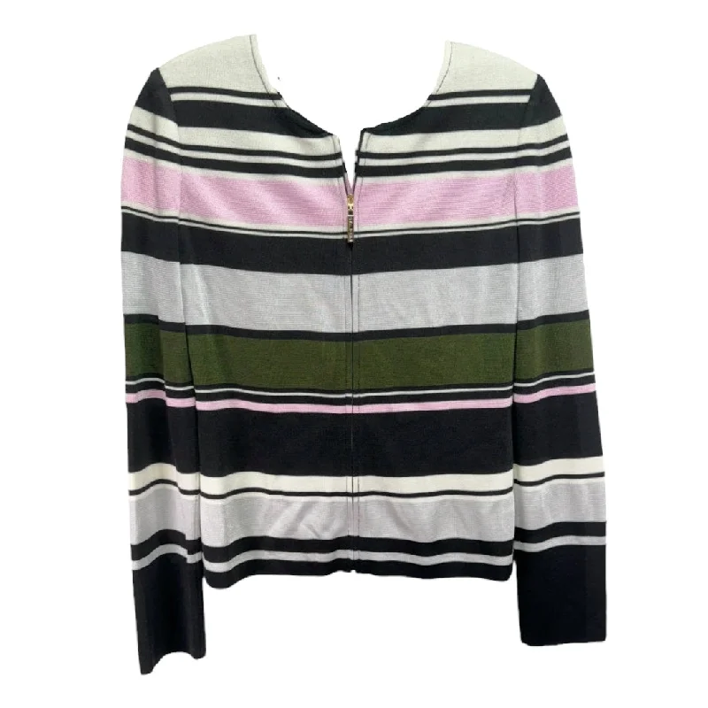 Striped Pattern Sweater Designer St John Collection, Size 0 Organic Organic