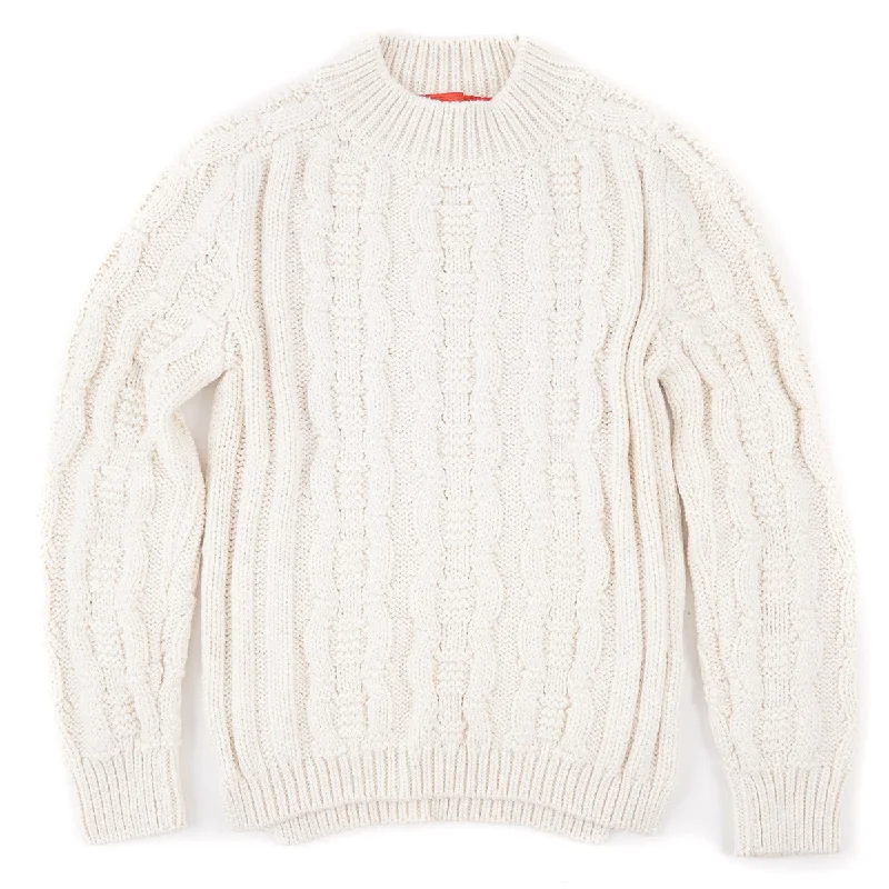 Isaia Cable Knit Cashmere-Silk Sweater Casual Men's Japanese  Casual Men's Japanese 