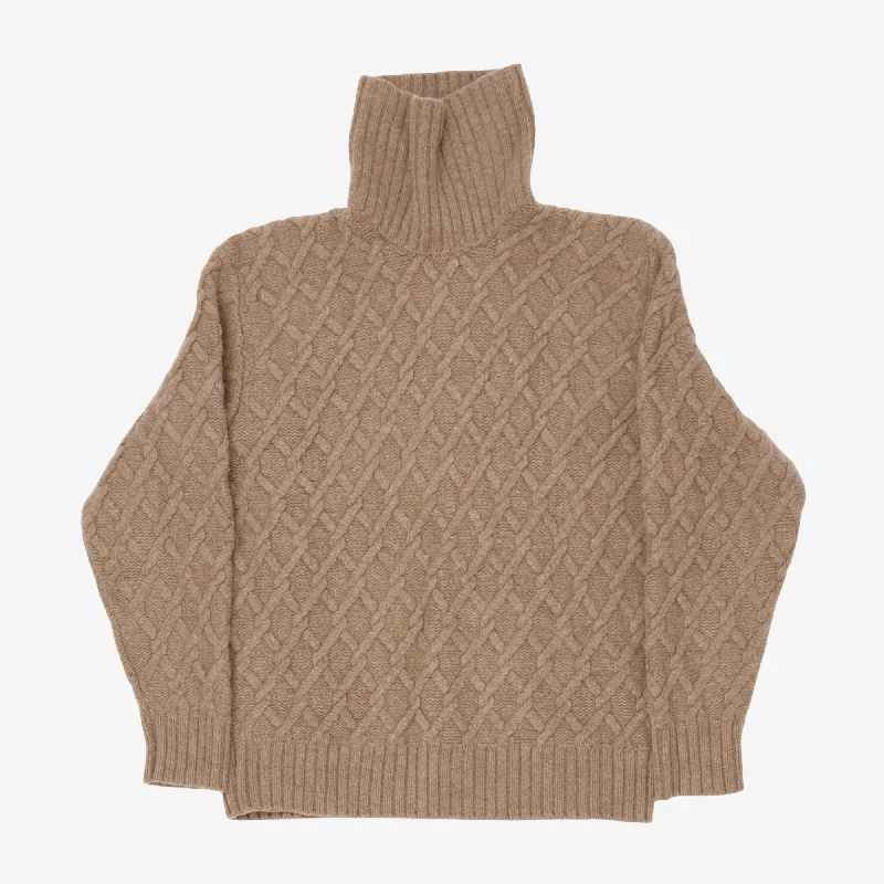 Cable Knit Roll Neck Sweater Street Street