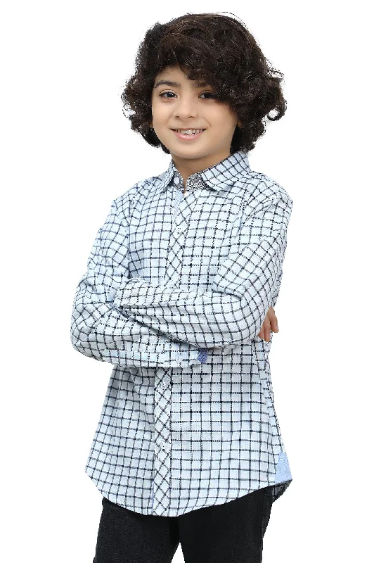 White Check Casual Shirt Modern Men's  Modern Men's 