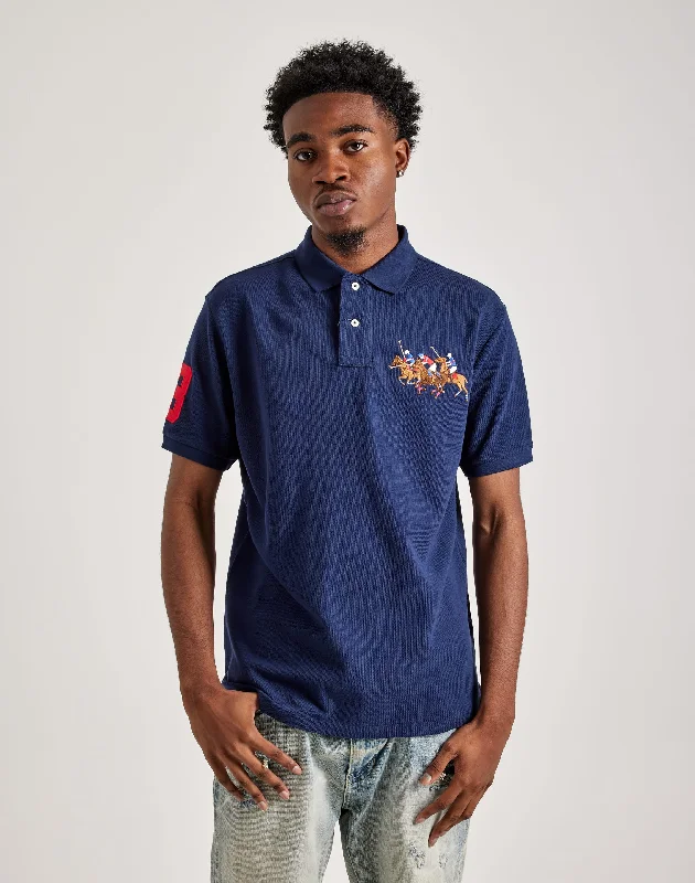 Polo Ralph Lauren Triple-Pony Mesh Polo Shirt Athletic Men's Compression Athletic Men's Compression