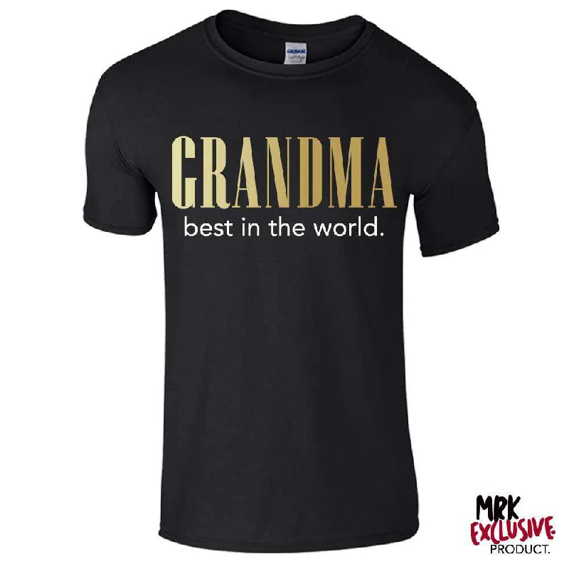 Grandma (Best In The World) Black/Gold Tee (MRK X) Sporty Men's Athleisure Sporty Men's Athleisure Grandma (Best In The World) Black/Gold Tee (MRK X) Sporty Men's Athleisure Sporty Men's Athleisure
