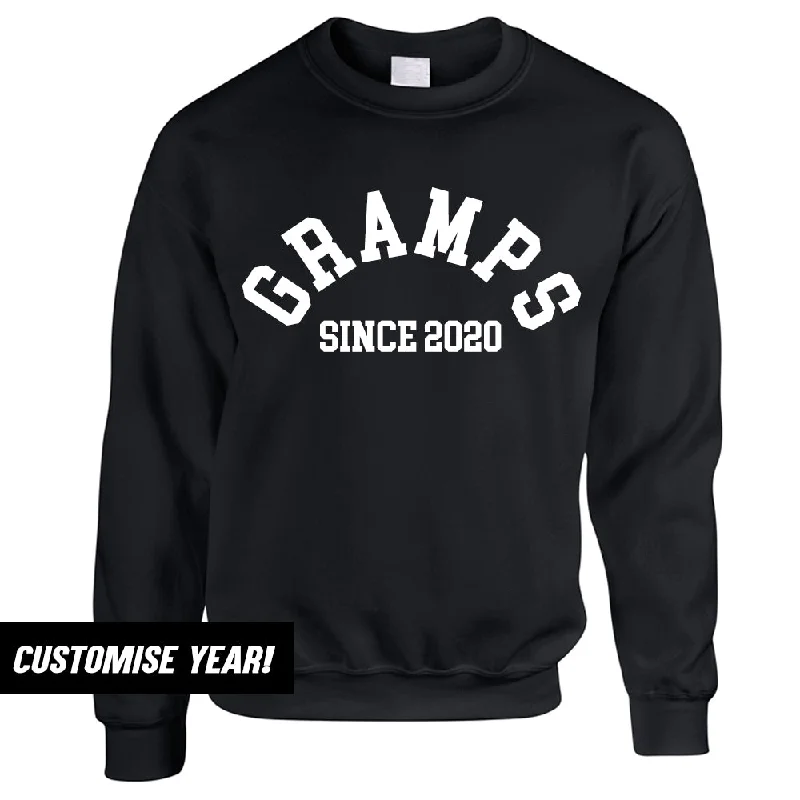 Personalised Gramps Since Sweatshirt (MRK X) Sleek Men's Metallic Sleek Men's Metallic