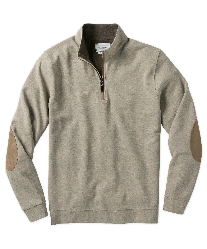 Stretch Cotton Quarter-Zip Pullover Laid Laid