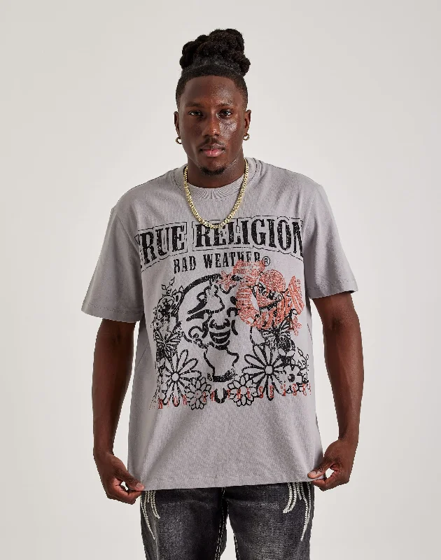 True Religion Bad Weather Hail Haven Tee Artistic Men's Hand Artistic Men's Hand