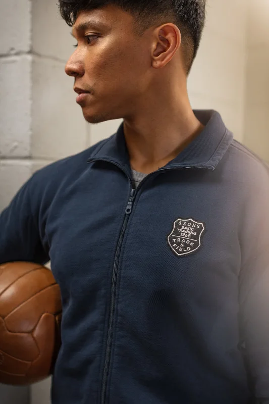 &SONS Blade Zip Through Track Top Navy Bohemian Men's Free Bohemian Men's Free