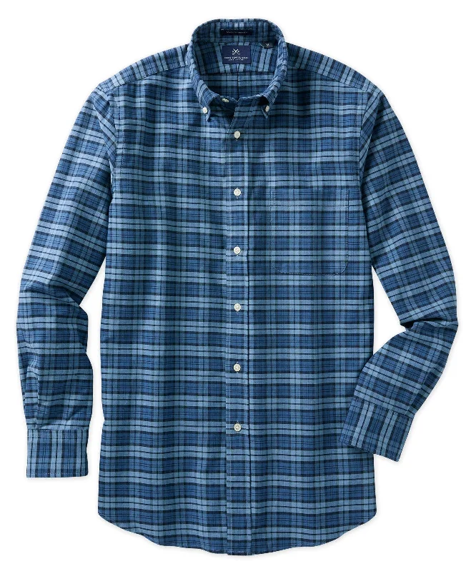 Bristol Button-Down Indigo Check Oxford Sport Shirt Artistic Men's Avant Artistic Men's Avant