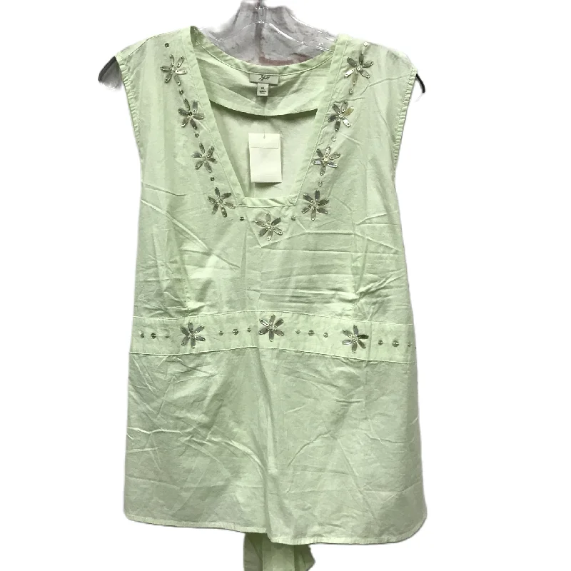 Green Top Sleeveless By J. Jill, Size: Xl Dapper Men's Bow