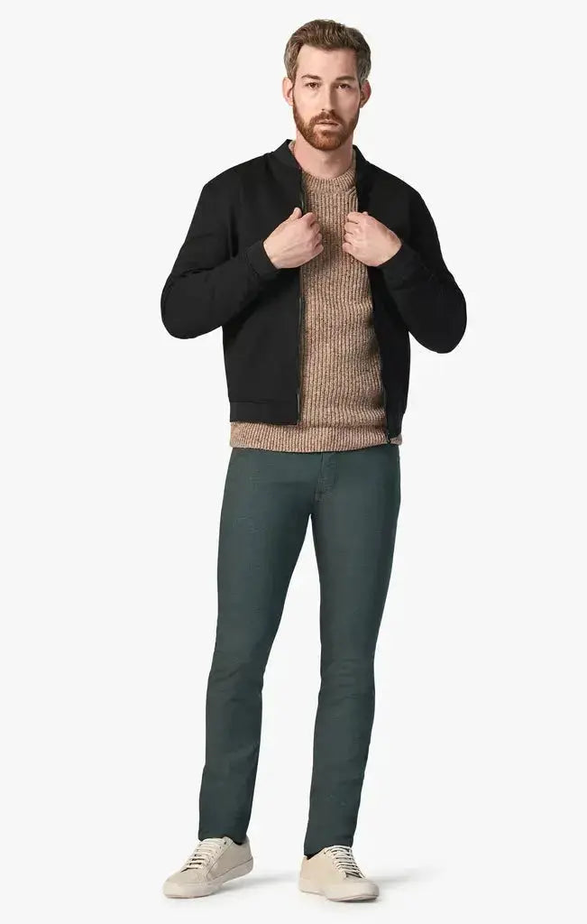 34 HERITAGE | Courage Straight Leg Pants |  Kombu Green Coolmax Sophisticated Men's French