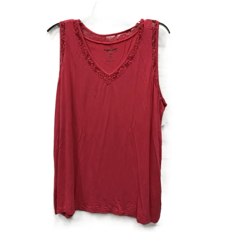 Pink Top Sleeveless By Torrid, Size: 3x Tailored