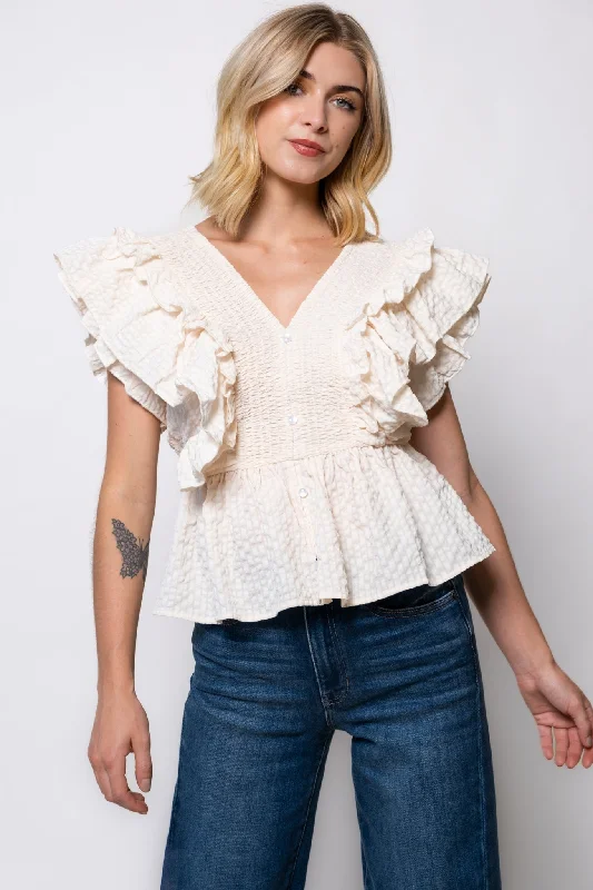 The Frill Of It Ruffle Top Tough Men's Military