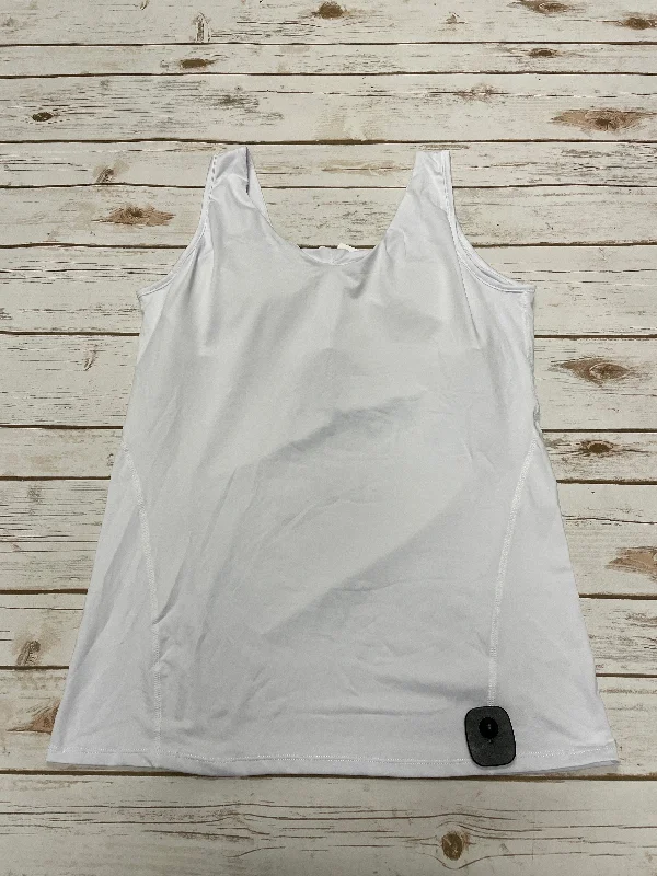 Athletic Tank Top By Cmf In White, Size: 2x Polished Men's Satin