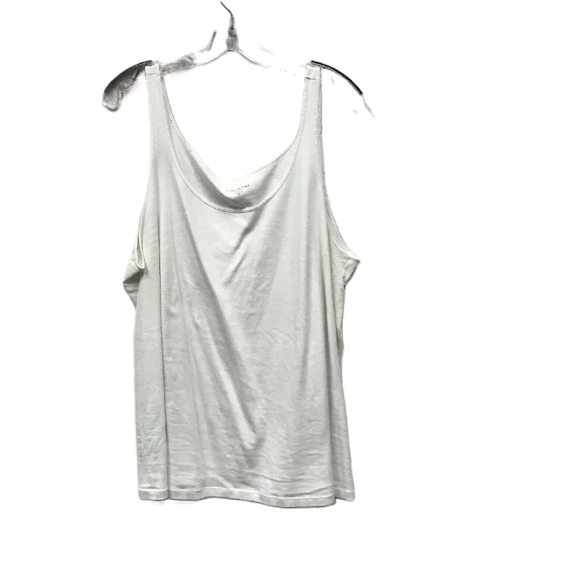 White Tank Top By Eileen Fisher, Size: 3x Youthful Men's Pop