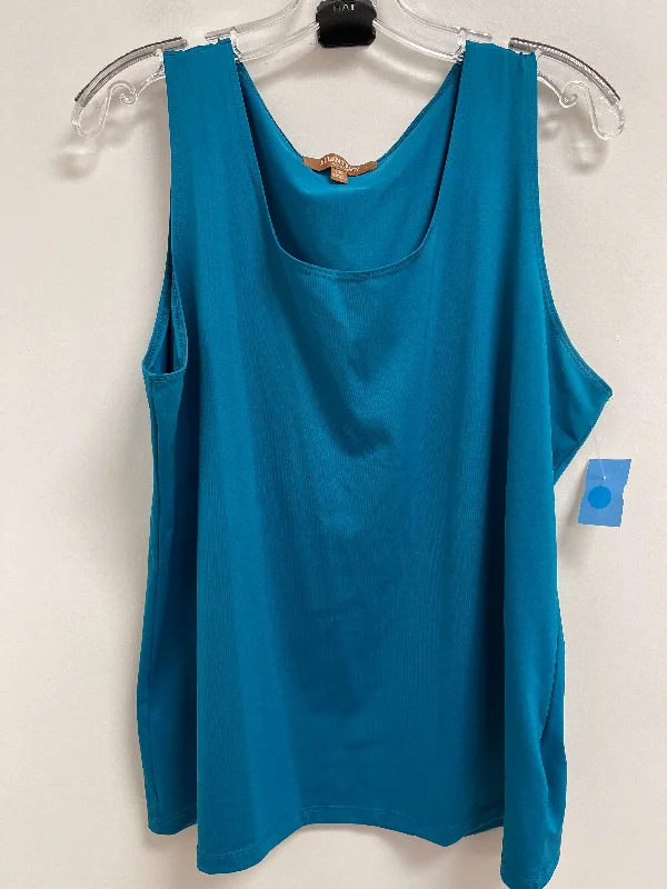 Tank Top By Ellen Tracy In Blue, Size: 1x Refined Men's Hand