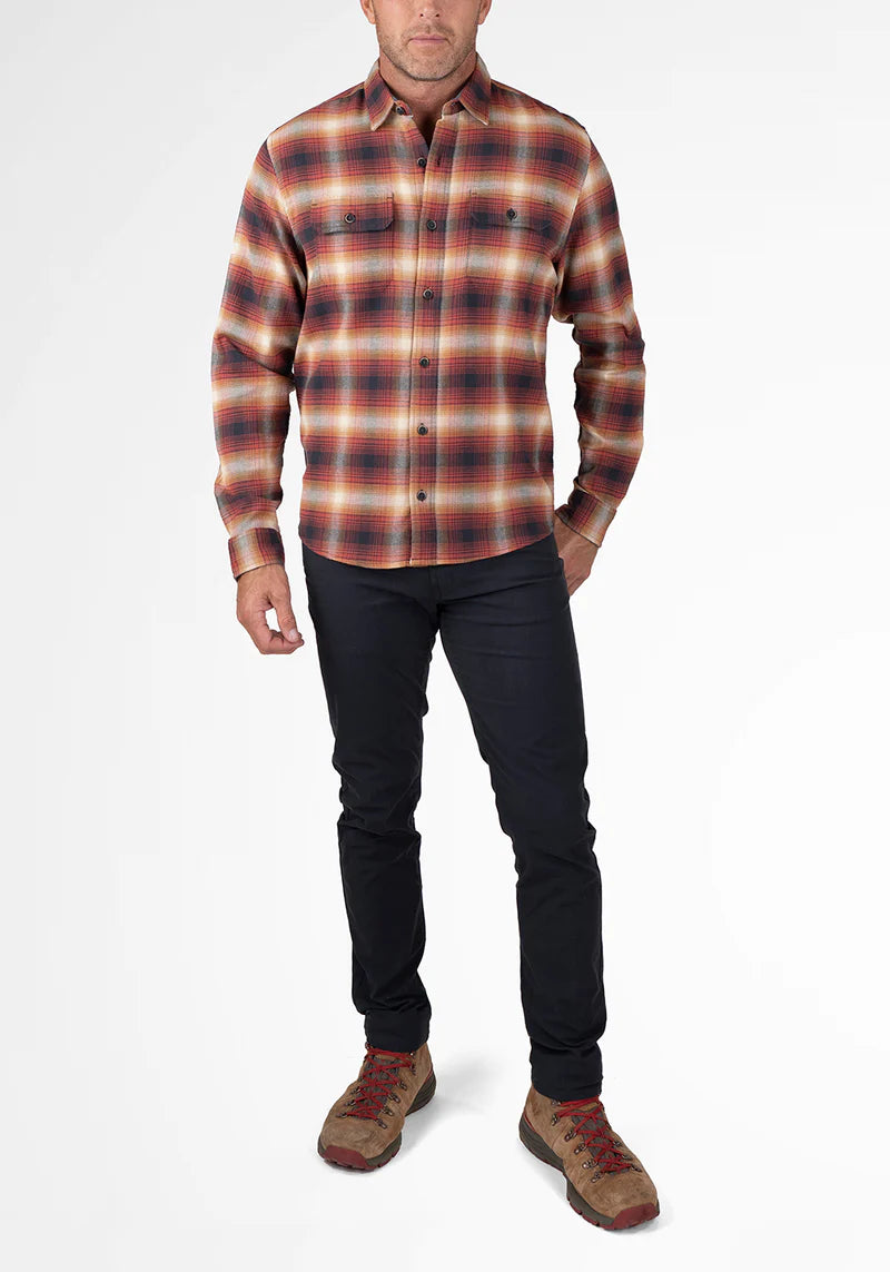 AIROTEC PERFOMANCE PLAID - ORANGE Modern Men's Tech