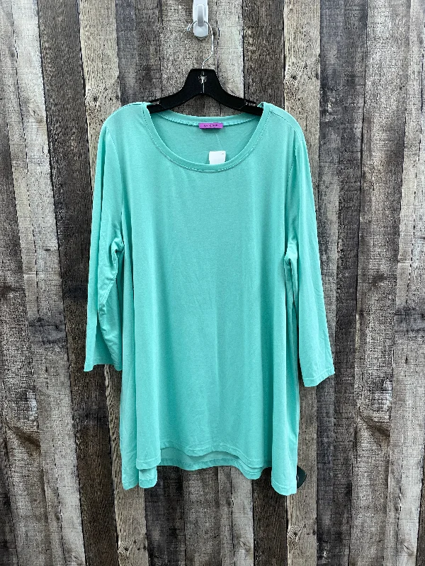 Top Long Sleeve By Cme In Green, Size: Xxxl Sleek Men's Contemporary 