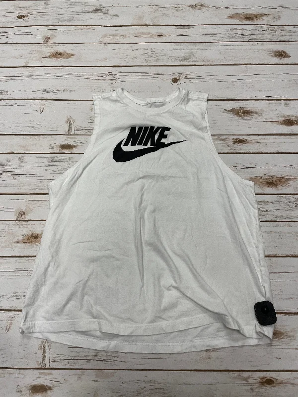 Athletic Tank Top By Nike In Black & White, Size: Xl Adventure