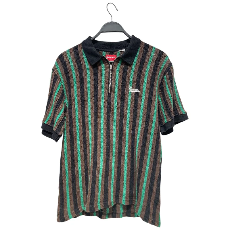 Supreme/Polo Shirt/M/Cotton/GRN/Stripe/ Traditional Men's Country
